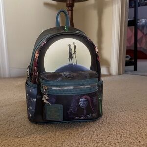 Loungefly Nightmare Before Christmas Backpack - Black and Blue